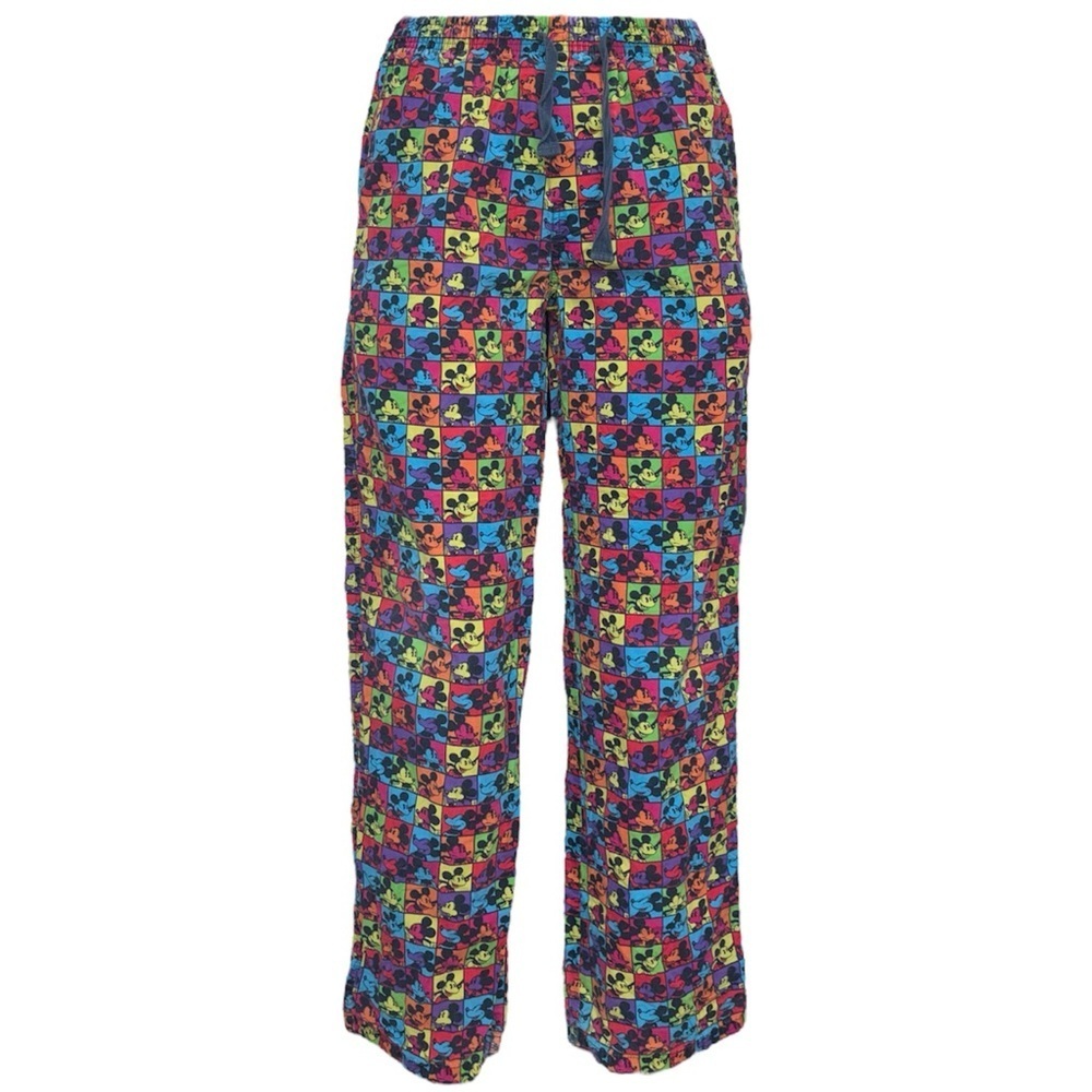 Disney Parks Mickey Mouse Photoreels Multicolor Drawstring Lounge Pajama Pants